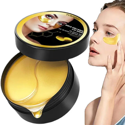 Gold Under Eye Patches: 30 Pairs Of Anti-Age Collagen & Hyaluronic Acid - Anti-Wrinkle, Eye Bags & Dark Circles Treatment Pads