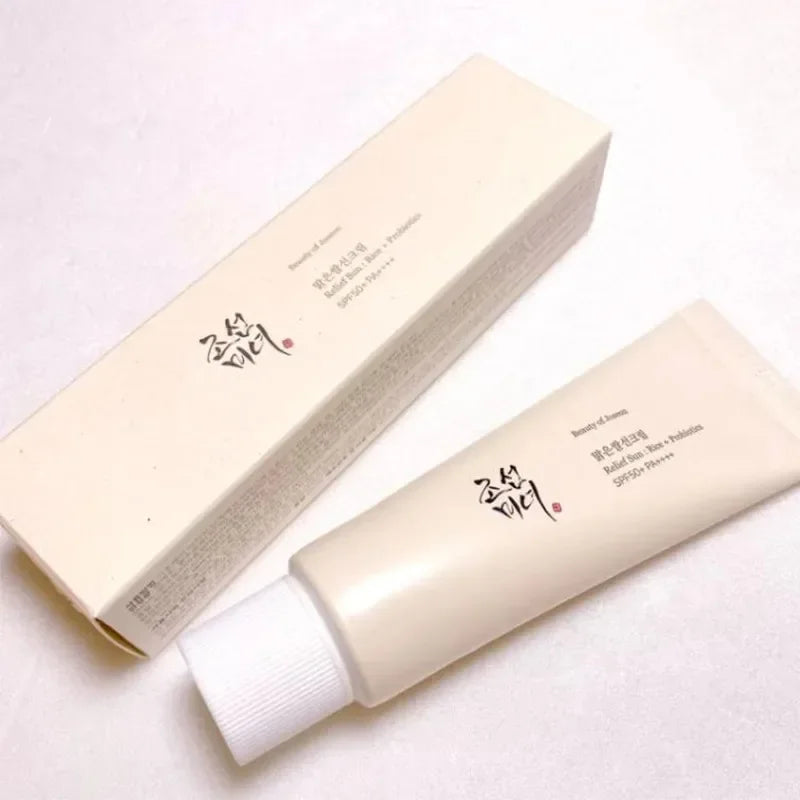 50ml SPF 50+ Rice Probiotic Sunscreen: Korean Beauty Face Cream - Firming, Hydrating, Anti-UV, Whitening Skin Toner