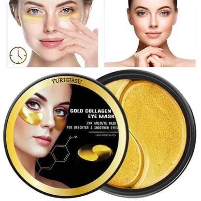 Gold Under Eye Patches: 30 Pairs Of Anti-Age Collagen & Hyaluronic Acid - Anti-Wrinkle, Eye Bags & Dark Circles Treatment Pads