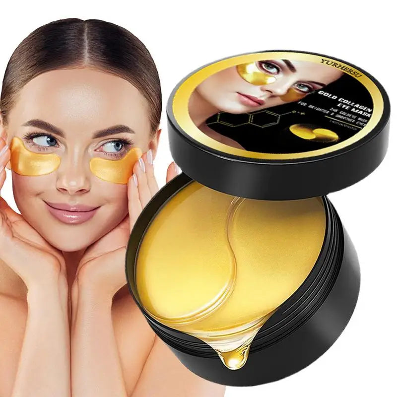 Gold Under Eye Patches: 30 Pairs Of Anti-Age Collagen & Hyaluronic Acid - Anti-Wrinkle, Eye Bags & Dark Circles Treatment Pads