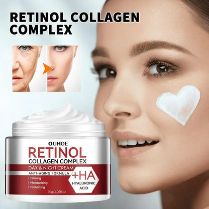 Retinol Face Cream: Moisturizing, Firming, Brightening - Skincare with Collagen & Hyaluronic Acid