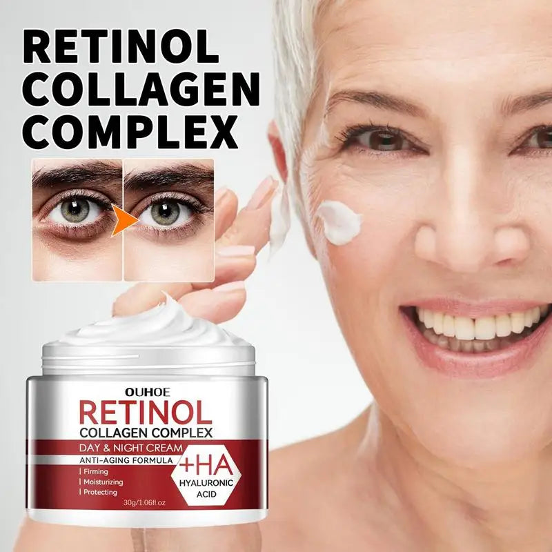 Retinol Face Cream: Moisturizing, Firming, Brightening - Skincare with Collagen & Hyaluronic Acid