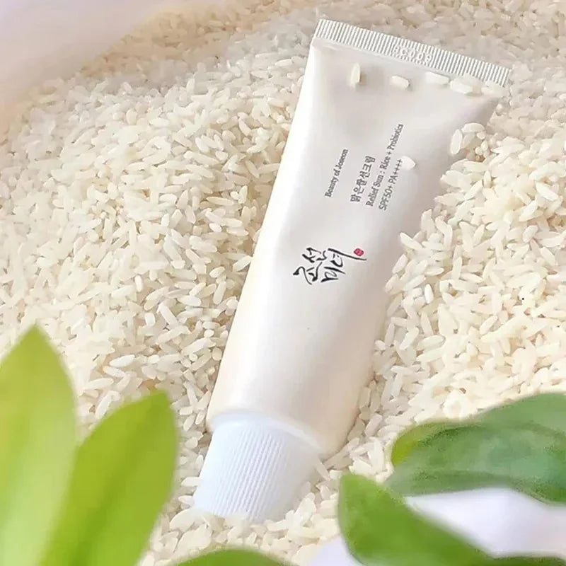 50ml SPF 50+ Rice Probiotic Sunscreen: Korean Beauty Face Cream - Firming, Hydrating, Anti-UV, Whitening Skin Toner