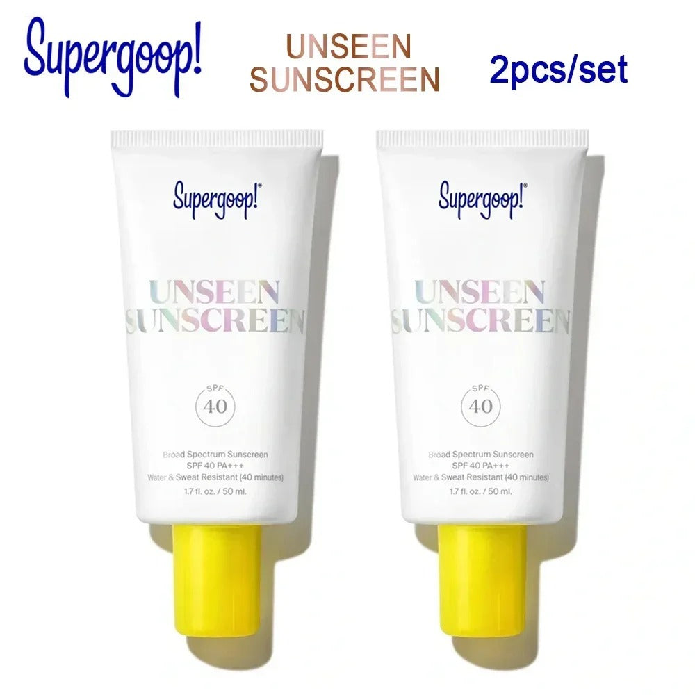 Supergoop Makeup Glow screen & Unseen Sunscreen SPF 40: Broad Spectrum Face Primer - Beauty and Health Makeup Base