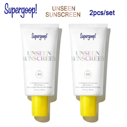 Supergoop Makeup Glow screen & Unseen Sunscreen SPF 40: Broad Spectrum Face Primer - Beauty and Health Makeup Base