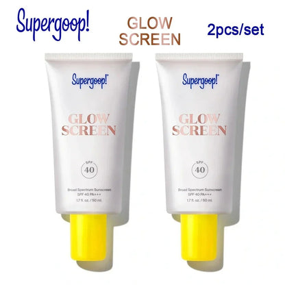 Supergoop Makeup Glow screen & Unseen Sunscreen SPF 40: Broad Spectrum Face Primer - Beauty and Health Makeup Base